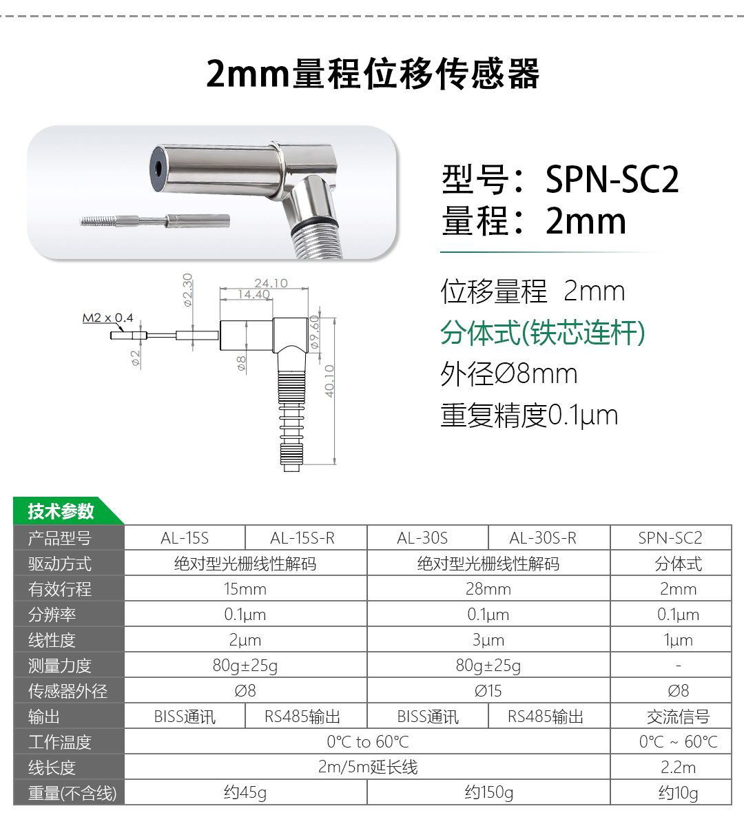 LVDT位移傳感器-接觸式位移傳感器