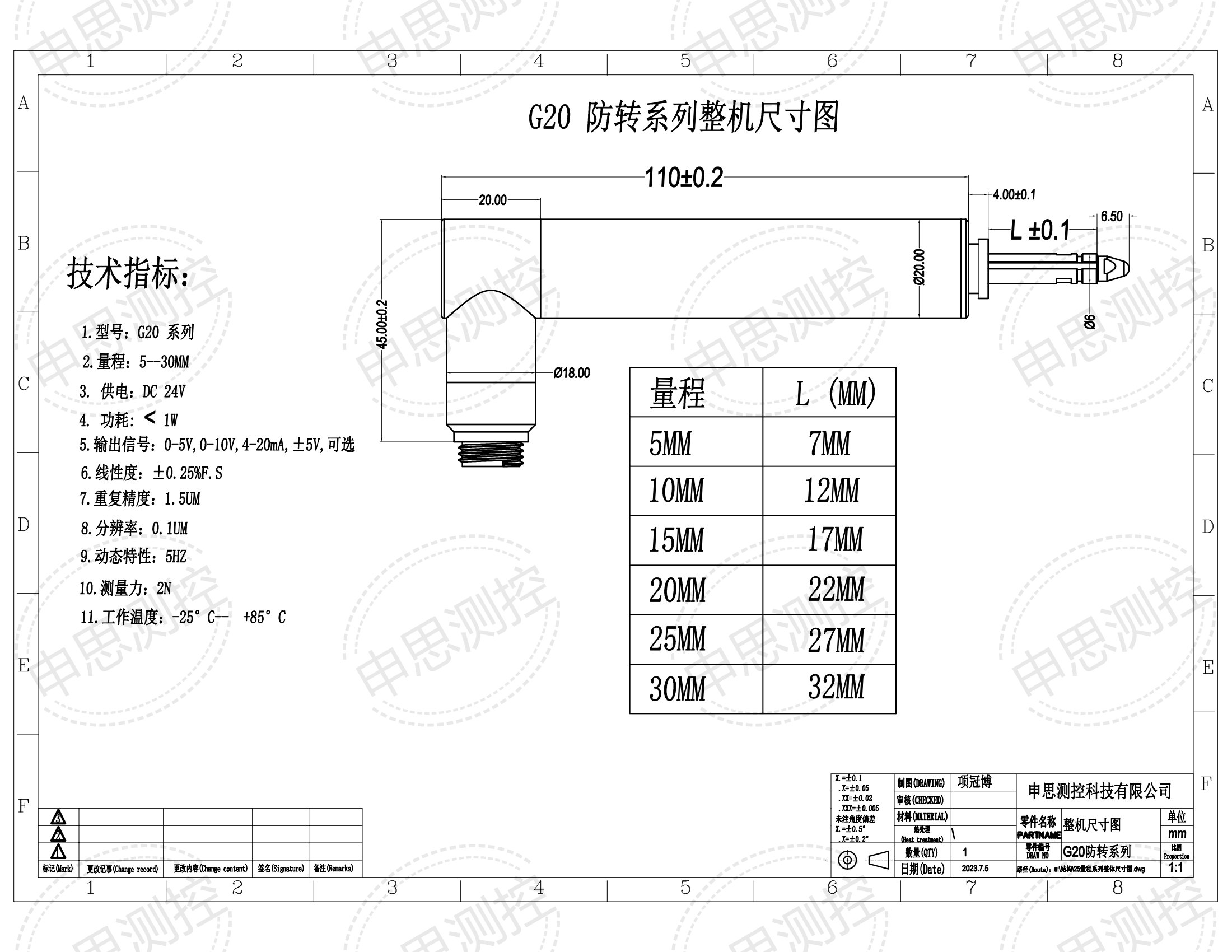 LVDT位移傳感器-接觸式位移傳感器