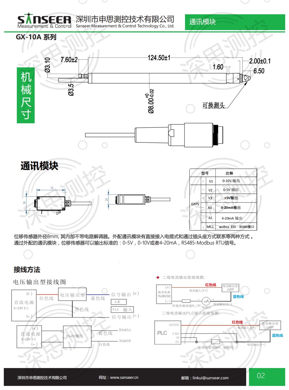 LVDT位移傳感器-接觸式位移傳感器