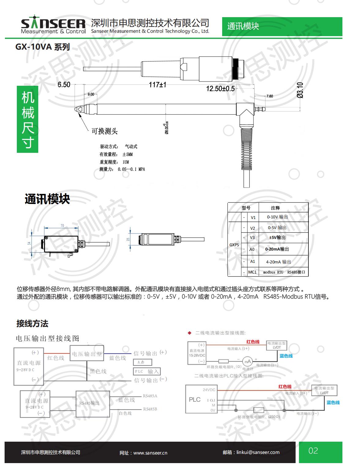 LVDT位移傳感器-接觸式位移傳感器